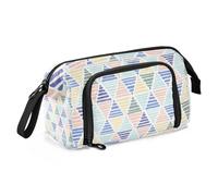 KLL Estuche portalápices de gran capacidad, estuche lindo con asa, estuche para adultos y hombres, arte de color elemental, arte colorido, talla única, art deco, arte colorido, talla única, Arte