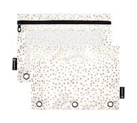 KLL Estuche suave con bolsillo de confeti de oro rosa Dp-10 para anillos, carpetas con cremallera para almacenamiento escolar, Confeti de oro rosa Dp-10, 1 sizex2, Caricatura