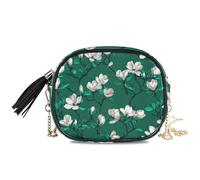 KLL Feral Magnolia - Cartera cruzada verde esmeralda para hombre, cómoda con correa ajustable, bolsos pequeños para pasear al perro