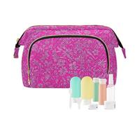 KLL Flores de verano flores rosas mariposas bolsas de cosméticos de plata esenciales grandes bolsas de cosméticos bolsas de cambio, 20 Unidads, 1 size