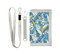 KLL Fresh Style Lily of The Valley - Carteras triples para hombre con diseño de lirio de los valles para hombre con cordón