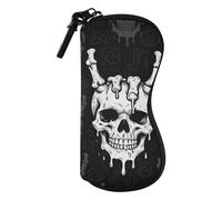 KLL Fundas para gafas de calavera gótica oscura para mujer, ultraligeras con cierre a presión, para hombres y mujeres