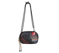 KLL Goth Castle Red Rose - Bolsa cruzada para cámara de fotos para hombre, cómoda con correa ajustable, monedero para teléfono celular, fecha