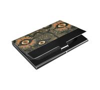 KLL Gothic Darkness Snakes Evil Eyes - Funda ultrafina para tarjetas de visita con tarjetero de cuero y acero inoxidable, moderno para viajes, hogar u oficina, tarjetero para hombres