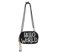 KLL Hello World - Bolso bandolera tipo bandolera estilo graffiti para hombre, impermeable, con correa ajustable, pequeño bolso de hombro para dar un paseo