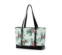 KLL Holly Berries - Bolsas de trabajo profesionales para mujer, con cremallera, bolsa de mano grande para vuelo con maletines para mujer