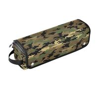 KLL Hot Hair Tools - Bolsa de viaje y alfombrilla resistente al calor con cremallera, a prueba de polvo, bolsa alisadora de pelo para rizador, secador de pelo plano, camuflaje militar
