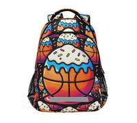 KLL Juego de mochila de baloncesto para niños con clip en el pecho, bolsa de libros para niños y niñas de sexto grado