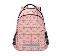 KLL Linda mochila de cerdo rosa con una correa para niños con correa para el pecho, mochilas escolares para niñas adolescentes para ni?os de 10 a?os