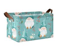 KLL Lovely Gnomes - Cestas de almacenamiento de tela con asas plegables para estantes de despensa, cajones, escritorio, armario, aula, oficina, paquete de 2 unidades