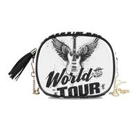 KLL Mini bolso cruzado gótico negro para hombre, con ranuras para tarjetas de crédito, pequeño bolso de hombro con fecha