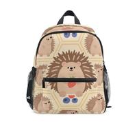 KLL Mini mochila para niñas con diseño de erizo de dibujos animados, Lindo erizo de dibujos animados, Small, Moda