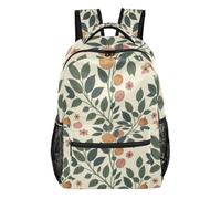 KLL Mochila botánica vintage de una correa para niños con libro grande para adolescentes y niñas, Vintage Citrus Pomegranate Botanical, Small, Moda
