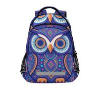 KLL Mochilas coloridas con diseño de búho, mandala, azul y morado a granel para niños con bolsa grande para libros para mujeres, mochilitas para ni? os