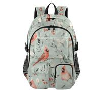 KLL Mochilas estéticas para laptop para hombres y mujeres, pájaros del norte, salvia