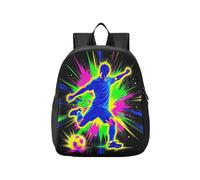 KLL Mochilas infantiles para niñas pequeñas, jugador de fútbol neón Pop Art