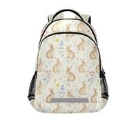 KLL Mochilas para niños con diseño de conejos, con clip en el pecho, bolsa de libros para niños de sexto grado, mochila para niños y niñas