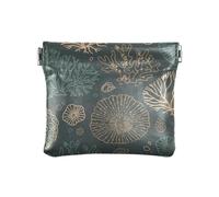 KLL Monedero pequeño de piel sintética, bonitos accesorios de viaje para madres y hermanas, océano de corales azules retro, océano de corales azules retro, 4.33 pulgadas de largo x 3.75 pulgadas de