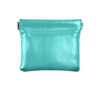 KLL Monederos de cuero para mujeres y hombres, prácticas bolsas organizadoras para madres y hermanas, turquesa, 4.33 pulgadas de largo x 3.75 pulgadas de ancho x 0.4 pulgadas de alto, estampado,