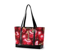 KLL Pattern Of The Cherry - Bolsa de mano profesional con compartimentos con cremallera, bolsa de trabajo grande para viajes, piscina, natación, playa, vacaciones, con bolsa para laptop mujer
