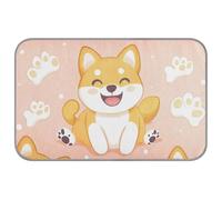 KLL Shiba Inu - Tapete de enfriamiento de verano con diseño de pata naranja de hueso, para gatos, cerdo, gatos de interior, plegable, para perros y perros, talla M