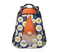 KLL Spring Gnomo Daisy Flower - Mochilas escolares con clip en el pecho, bolsa de libros para niños y niñas de sexto grado