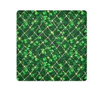 KLL St Sparkling Shamrock Magic Sticker Bolsa de cosméticos de viaje, organizador de maquillaje, envoltura de lente de cámara, bolsa organizadora de tela para mujer, San trébol brillante, 13.8x13.8in