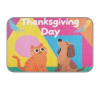KLL Tapete de enfriamiento para el día de Acción de Gracias, colorido, para el día de Acción de Gracias, para exteriores, tienda de mascotas, almohadilla fresca para conejos, gatos al aire libre