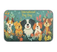 KLL Tapete de verano con diseño de dibujos animados para el Día Internacional del Perro, almohadilla para jaula de perro, para conejos, mascotas al aire libre, plegable, mantas frías para Perros, M