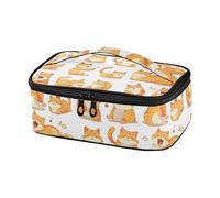 KLL Un conjunto de bolsas aisladas con diseño de gato gordo naranja a prueba de fugas para niñas con asa maletas para el almuerzo