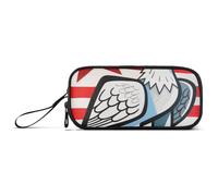 KLL White Bird in Style - Estuche de nailon con cremallera grande para lápices, gran capacidad, para niñas, papelería para profesores de escuela preparada