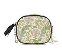 KLL William Morris Pink Lily - Bolso bandolera para hombre, impermeable, con ranuras para tarjetas de crédito, bolsos de hombro para mujer