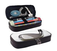 KLLTYHMU Estuche organizador de cuero para lápices de gran capacidad, bolsa de almacenamiento con compartimentos, bonita bolsa para lápices, bonita caja de lápices de perro maltés, organizador