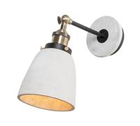 Klobvtt Aplique De Pared De Hormigón Industrial, Lámpara Mural Ajustable, Lámpara De Pared Moderna For Mesita De Noche, Apliques De Cemento For Sala De Estar, Dormitorio, Lectura(A)