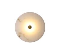 Klobvtt aplique de pared de mármol aplique de pared redondo Lámpara de pared LED minimalista Art deco apliques accesorio de iluminación de pared sala de estar dormitorio lámparas de pared luces de bañ