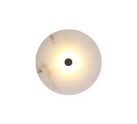 Klobvtt aplique de pared de mármol aplique de pared redondo Lámpara de pared LED minimalista Art deco apliques accesorio de iluminación de pared sala de estar dormitorio lámparas de pared luces de bañ