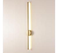 Klobvtt Aplique de pared dorado LED Lámpara de pared lineal Apliques cableados minimalistas Lámpara de pared Lámparas de montaje en pared de tubo largo Luces de pared doradas para sala de estar Dormit