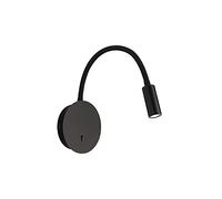 Klobvtt Aplique de pared LED Lámpara de lectura de cabecera Lámpara de pared de cuello de cisne flexible Apliques de cabecera de 3W Iluminación de pared con interruptor para dormitorio Sala de estar S