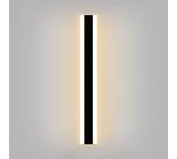 Klobvtt Aplique de pared lineal para exteriores, iluminación de pared LED, lámpara de pared de tira larga para porche, apliques exteriores minimalistas, luces de pared negras para patio, garaje, jardí