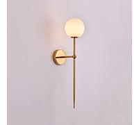 Klobvtt Aplique de Pared Moderno, lámpara de Pared de Vidrio con Forma de Globo, lámpara de Pared con Cable, Accesorios de iluminación de Montaje en Pared Simples con Apliques E27 de Brazo Largo para