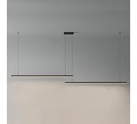 Klobvtt Araña Negra Lámpara Colgante Lineal LED Isla de Cocina Accesorio de iluminación Lámpara Colgante Minimalista Candelabros Modernos Luces de Techo para Comedor Oficina Dormitorio Decoración
