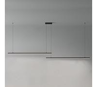 Klobvtt Araña Negra Lámpara Colgante Lineal LED Isla de Cocina Accesorio de iluminación Lámpara Colgante Minimalista Candelabros Modernos Luces de Techo para Comedor Oficina Dormitorio Decoración