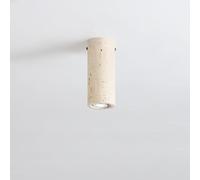 Klobvtt Foco de Techo de Piedra nórdica, lámpara de Techo de travertino Amarillo Natural, focos direccionales cilíndricos, Downlight de Techo E27 para Sala de Estar, Dormitorio y Pasillo