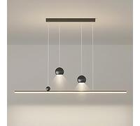 Klobvtt Lámpara colgante lineal LED Lámpara de techo de tira larga Lámpara de techo colgante minimalista con foco, luces de mesa de comedor Accesorio de iluminación colgante para isla de cocina Dormit