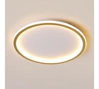 Klobvtt Lámpara de techo LED de montaje semiempotrado, lámpara redonda, lámpara de techo, lámparas circulares modernas, accesorio de iluminación para dormitorio, sala de estar cerca de lámparas de tec