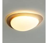 Klobvtt Luz de techo nórdica Lámpara de techo LED de grano de madera Lámpara de techo de montaje semi empotrado art deco dormitorio accesorio de iluminación de techo candelabros de adoquines para sala