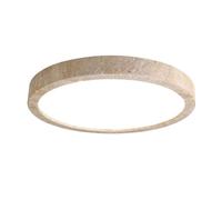 Klobvtt Wabi Sabi Lámpara De Techo De Travertino Plafón De Piedra De 15 ", Accesorio De Iluminación De Montaje Semi Empotrado, Lámparas De Techo LED For Entrada De Cocina, Pasillo De Dormitorio