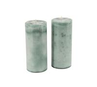 Klocke Kerzen Velas de adviento/Corona Velas/Cirios (Safe Candle) - Gran Selección - Corona de Adviento/Corona de Navidad/Navidad Velas, Smaragdgrün, XL & Breit: Höhe 18cm / Ø 8cm - 2 Stück