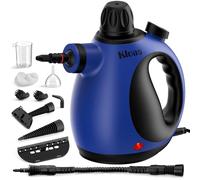 KLONA Limpiador a vapor de mano, limpiador a vapor para el hogar, limpiador de vapor multiusos con 10 accesorios para alfombras, cortinas, sofás, cocina, baño y más