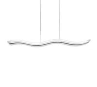 KLONWG Lámpara Colgante Lineal Ultrafina con Forma de Onda Curva LED, Moderna, Ajustable, para Comedor, Bar, Restaurante, iluminación de Techo, luz Neutra, 100 x 12 cm